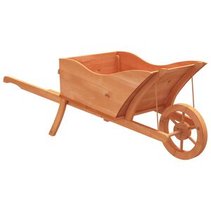 vidaXL Плантер количка 128x45,5x43 см масивна ела
