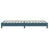 vidaXL Box Spring легло без матрак Тъмно синьо 80x220 cm кадифе