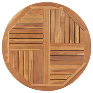 vidaXL Плот за маса, тиково дърво масив, кръгъл, 2,5 см, 90 см