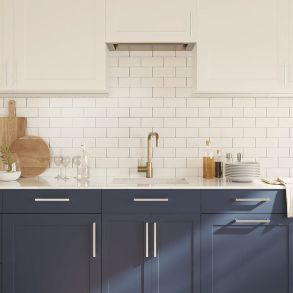 vidaXL Дръжки за шкафове, 20 бр, сребристи, 224 мм, неръждаема стомана