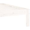 vidaXL Рамка за легло, бяла, бор масив, 120х200 см