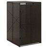 vidaXL Единичен навес за кофа за смет, черен, 70x80x117 см, полиратан