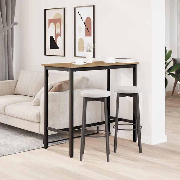 vidaXL Маса Дъб 100 x 50 x 90,5 см Инженерна дървесина и стомана