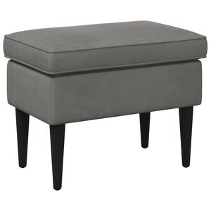 vidaXL Пуф за крака Тъмносиво 55 x 35 x 41 см Кадифе