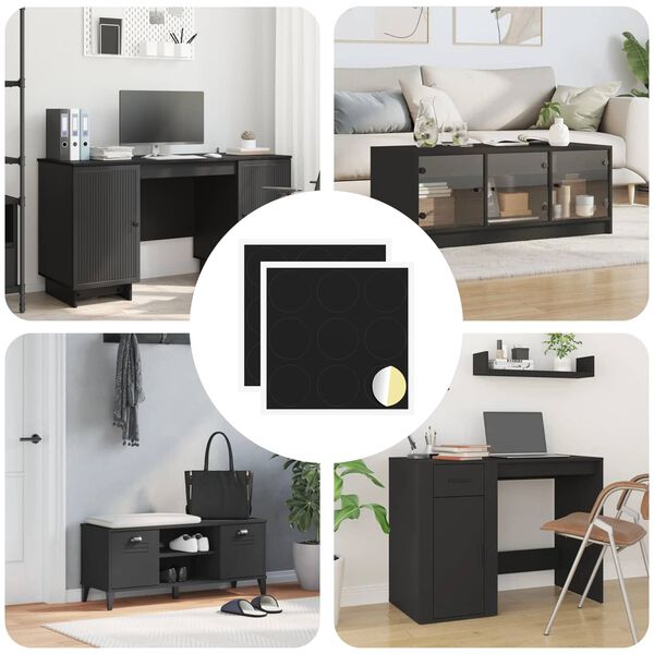 vidaXL Самозалепваща корица за винтове 2 pcs Черно &Oslash; 20 x 0,5 мм