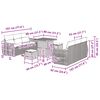 vidaXL Градински Софа Комплект с възглавница 9 pcs Черно полиратан
