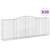 vidaXL Габионни кошници арка 20 бр 400x50x140/160см поцинковано желязо