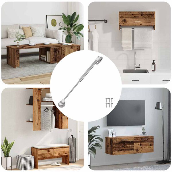 vidaXL Хидравлична газова пружина 12 pcs Сребрист 280 x 17 x 16 мм