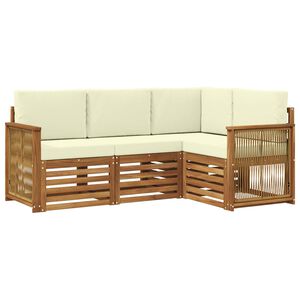 vidaXL Комплекти дивани с възглавница 4 pcs Солидно акациево дърво
