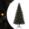 vidaXL Коледно дърво с 300 LED светодиода с поставка Черно 240 cm ПВЦ