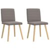 vidaXL Трапезни столове, 2 бр, таупе, текстил