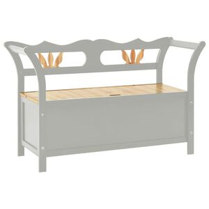 vidaXL Пейка сива 107x45x75,5 см масивна ела