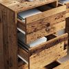 vidaXL Бюро с чекмедже Старо дърво 90 x 37.5 x 75 см Инженерно дърво
