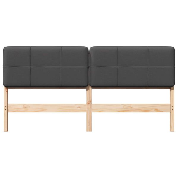 vidaXL Тапицирана табла с таблото Кафяво и тъмно сиво 180 cm