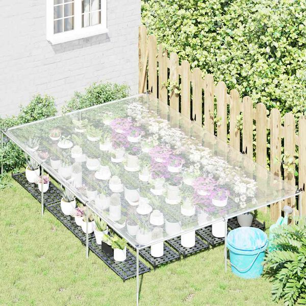 vidaXL Прозрачен брезент с капси 2х3 м Полиетилен