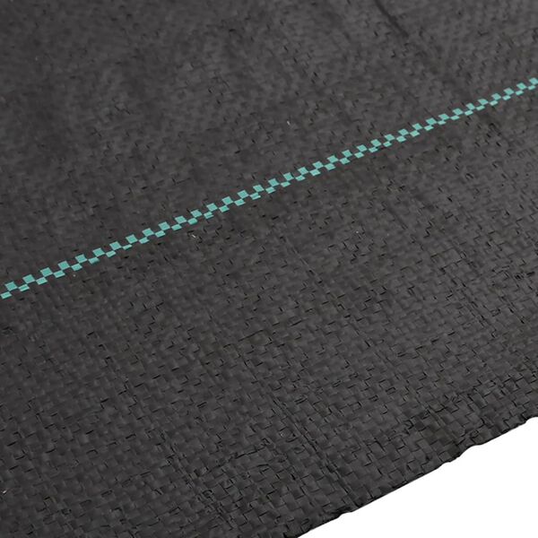 vidaXL Мембрана против плевели, черна, 2x50 м, PP