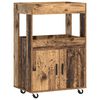 vidaXL Бар Карт Дъбова дървесина 60 x 39,5 x 89 см Инженерна дървесина