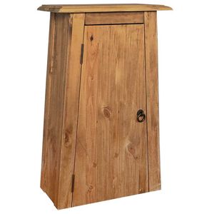 vidaXL Стенен шкаф за баня, бор масив, 42x23x70 см