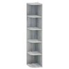 vidaXL Ъглов рафт 5 нива 25 x 31 x 131 см Инженерна дървесина