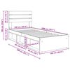 vidaXL Рамка за легло Сонома 100 x 200 cm Солидно борово дърво