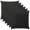vidaXL Калъфка за възглавница 6 pcs HEERLEN Черно 80 x 80 cm Кадифе
