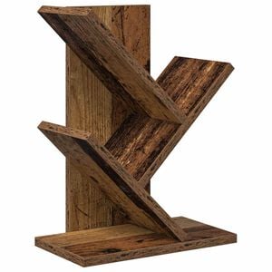 vidaXL Дървена библиотека 3-тирe 30 x 18 x 40 см Инженерна дървесина