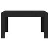 vidaXL Трапезна маса, черна, 140x74,5x76 см, инженерно дърво