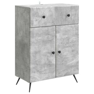 vidaXL Служебен шкаф Бетонно сиво 66 x 34,5 x 90 см