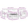 vidaXL Комплект дивани за открито 5 pcs Натурален и Крема