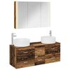 vidaXL Комплект мебели за баня 4 pcs Старо дърво
