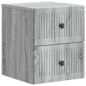 vidaXL Спален шкаф с монтаж на стена Сива сонома 33 x 34,5 x 40 см