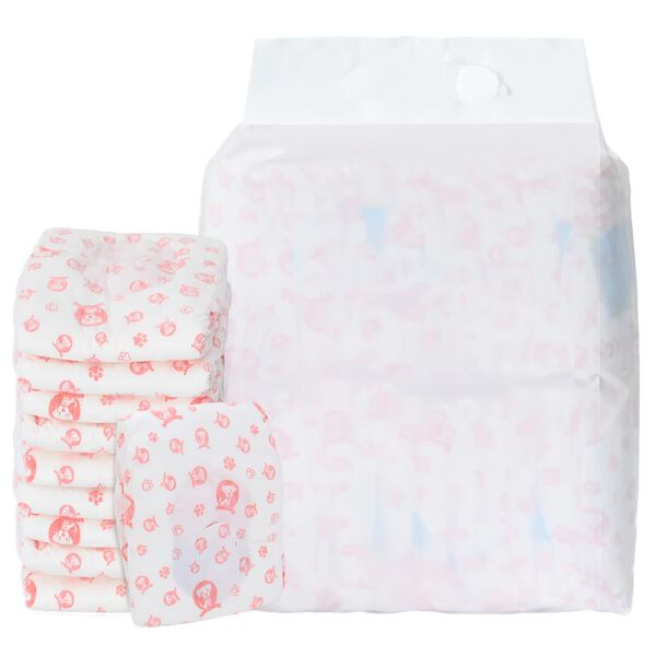 vidaXL Еднократна дамска пелена за кучета 50 pcs Бял M