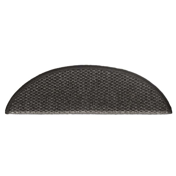 vidaXL Самозалепващи стелки за стълби сизал 15 бр 56x17x3 см антрацит