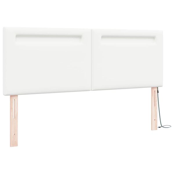 vidaXL LED глава Бяло 160 cm Изкуствена