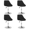 vidaXL Tрапезни столове, 4 бр, черни, изкуствена кожа