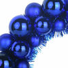 vidaXL Коледни топки венци 2 pcs Синьо 33 x 33 x 7 см Полистирен