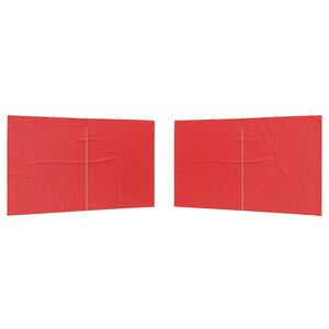 vidaXL Стена на палатка за парти 2 бр. 400 x 195 см Червено