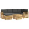 vidaXL Комплект дивани за открито 7 pcs Бяло и антрацит Полиестер