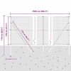 vidaXL Ограда с пост Сив 1,2 x 25 m Стомана и PVC