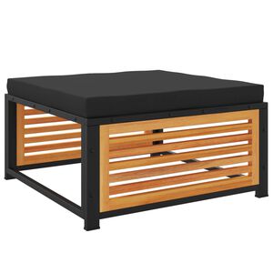 vidaXL Градинска табуретка с възглавница 68x68x30 см акация масив