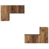 vidaXL Комплект ТВ шкаф 4 pcs Старо дърво Инженерно дърво