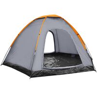 vidaXL 6-местна палатка, сива