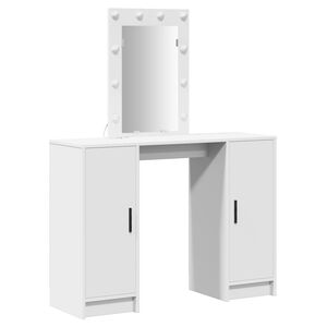 vidaXL Тоалетка Бяло 102 x 33 x 135 см Инженерна дървесина