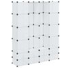 vidaXL Модулен шкаф с 18 отделения, бял, 37x146x180,5 см