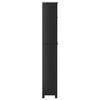 vidaXL Шкаф над тоалетна чиния BERG черен 60x27x164,5 см масивно дърво