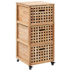 vidaXL Шкаф за баня 41x41x91 см орехово дърво масив