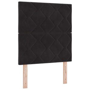 vidaXL LED кутия за пружини с легло с таблото Черен 80 x 200 cm Кадифе