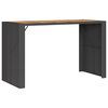 vidaXL Градинска бар маса с плот акация черно 185x80x110 см полиратан
