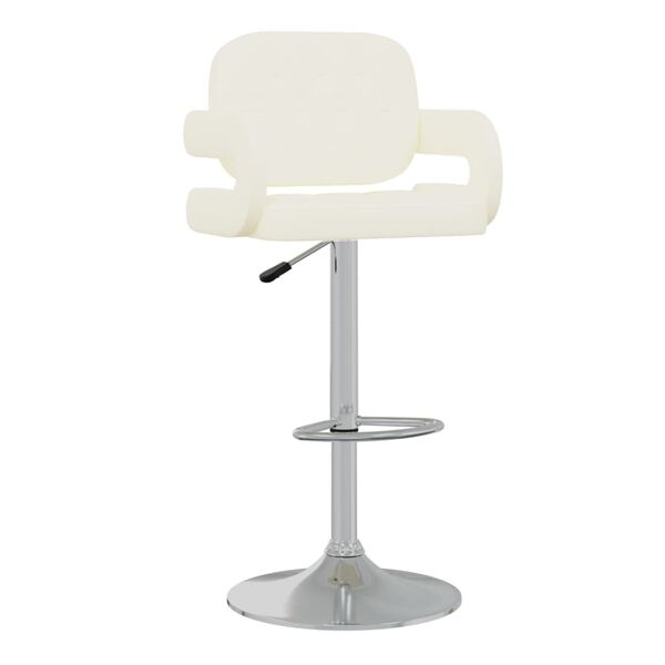 vidaXL Бар табуретки, 2 бр, кремави, изкуствена кожа