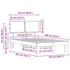vidaXL Леглова рамка с тапицирана гръбна част Светлосиво 120 x 190 cm